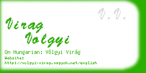 virag volgyi business card