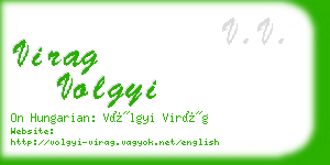 virag volgyi business card